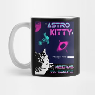 ASTRO KITTY CAT MEOWS IN SPACE FUN COLORFUL Mug